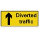 Diverted Traffic Ahead  Plate 1050mm x 450mm